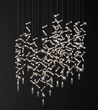 Modern Crystal Chandelier Decorative Crystal Chandelier 3d model