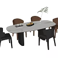 Modern Dining Table Chair Combination Dining Table Chair 3d model