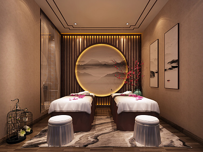 New Chinese Spa Beauty Salon 3d model