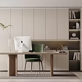 Modern Dining Living Room Interior With Wooden Table Comfortable Chairs And Large Window