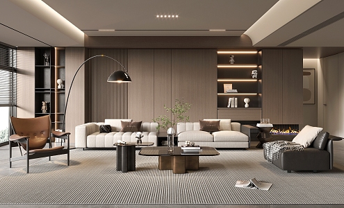 modern living room 3d model