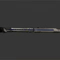 modern high-speed train light rail subway 3d model