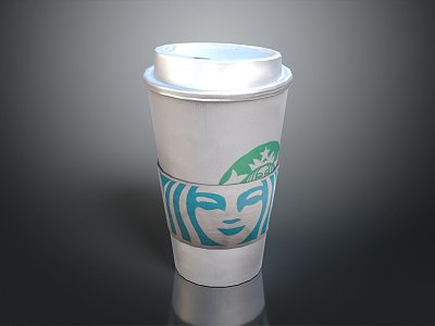 Modern coffee cup coffee starbucks juice drink 3d model