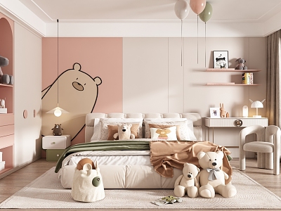 Modern Children's Room Girls Room model