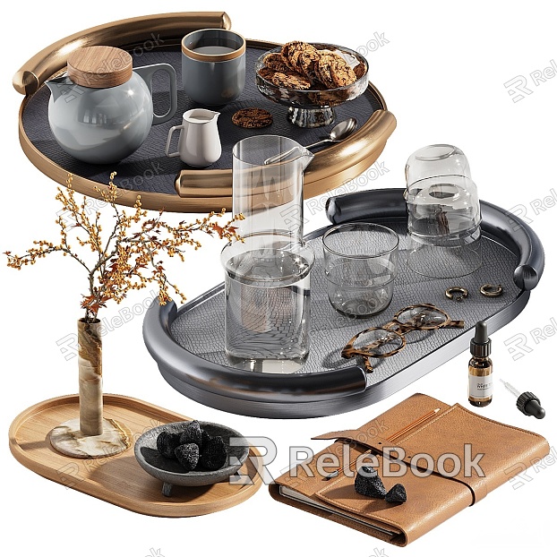 Tea Set Decorative Ornaments Floriculture Desktop Ornaments model