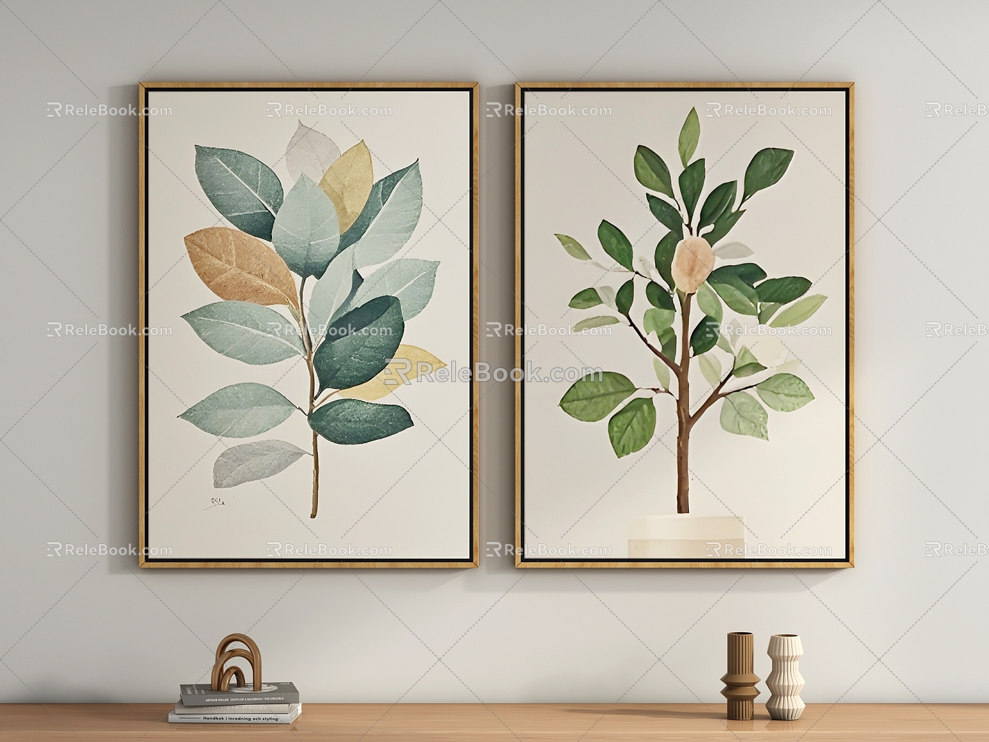 Modern Plant Decorative Painting Hanging Painting 3d model