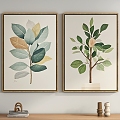 Modern Plant Decorative Painting Hanging Painting 3d model