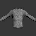 Simple Textured Long Sleeve T shirt Round Neck Casual Comfortable Cotton Top