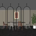 Screen Partition Glass Partition Changhong Glass Screen Partition Wall Partition Guest Restaurant Partition 3d model