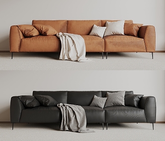 Three-seat sofa 3d model