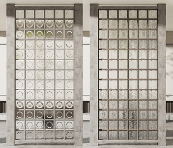 Modern partition glass partition 3d model