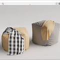 Modern Sofa Stool Low Slip 3d model