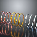Fashionable Metal Bracelets in Pink Gold and Silver with Sleek Reflective Finish Design