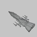 Science Fiction Battleship 3d model