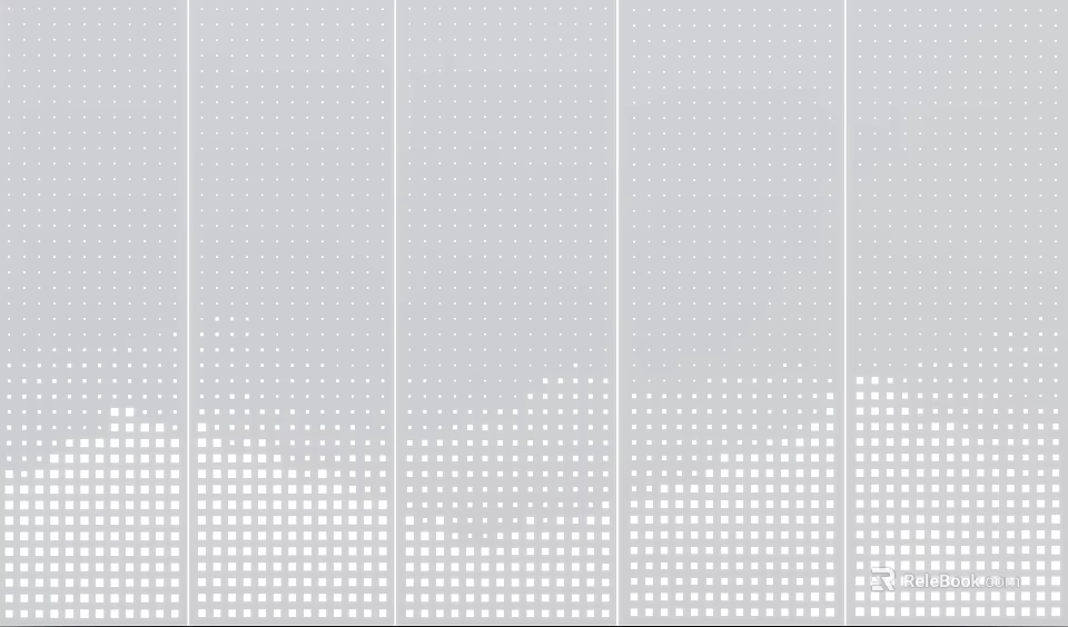 Abstract Grey Background Design With Vertical Panels Featuring Varying Density Dot Patterns 3d model