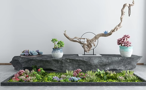 New Chinese Landscape Setches Courtyard Landscape Setches 3d model