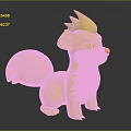 Cartoon Fox Character With Orange Fur Black Stripes Fluffy Tail Friendly Look