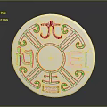 Elegant Ornate Carved Round White Decorative Plate With Traditional Patterns