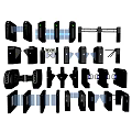 Public Facility Access Control Gates Featuring Various Modern Turnstile Designs 3d model
