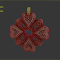 Exquisite Floral Jewelry Pendant Featuring Intricate Heart Petals And Hollow Filigree Design