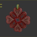 Modern Pendant Heart Pendant Pendant Jewelry 3d model