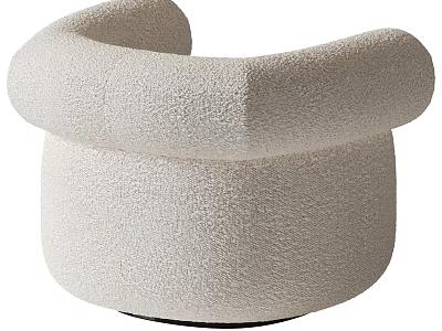 Modern Sofa and Coffee Table Set with Soft Beige Plush Fabric and Minimalist Design 3d model