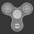 Funny Cartoon Creature Character 3D Model With Big Eyes Open Mouth And Pink Face
