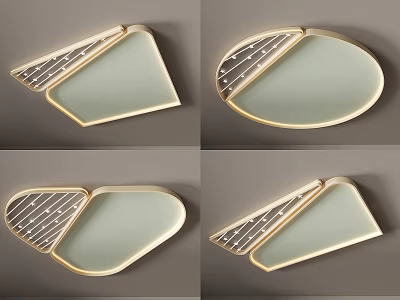 Modern Ceiling Lights With Various Shapes And Designs 3d model