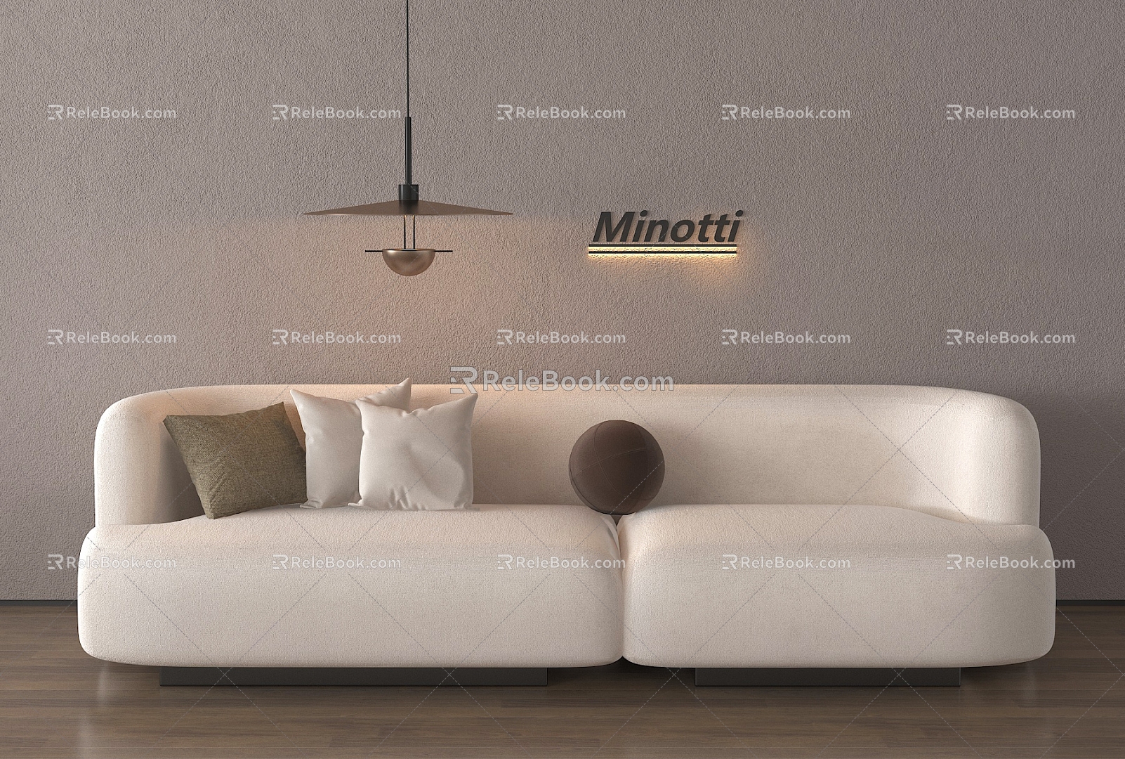 modern sofa double sofa 3d model