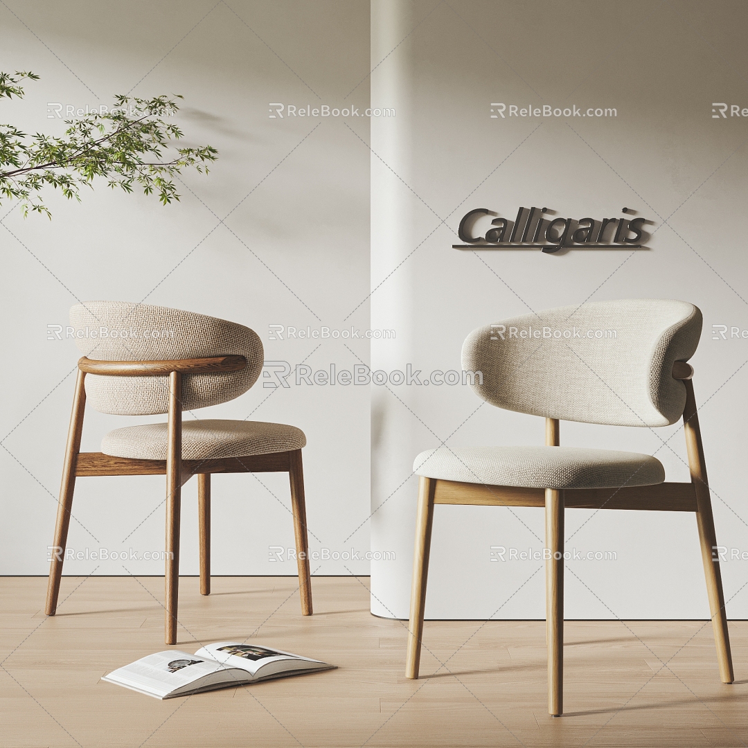 calligaris Dining Chair Combination Single Chair Chair 3d model