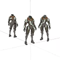 Virtual character robot 3d model