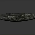 Textured Wood Stone With Natural Green Black Patterns And Smooth Decorative Surface 3d model