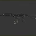 Modern Military Assault Rifle With Tactical Barrel Magazine And Scope Design