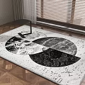 Modern Square Carpet Geometric Carpet Square Geometric Carpet 3d model