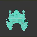 Classical Stone Arch Scenery With Intricate Carvings Lion Head And Railing Details