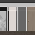 Modern Hinged Doors in Black White Gray and Wood Finishes for Home Interiors