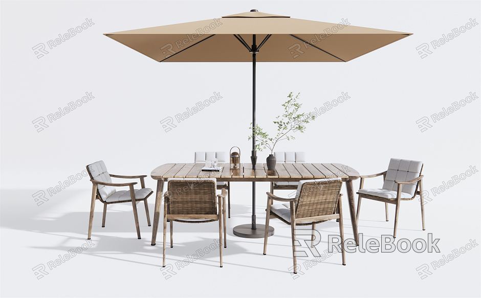 Modern Outdoor Table and Chair Outdoor Leisure Table and Chair Dining Table and Chair Courtyard Table and Chair Rattan Leisure Chair model