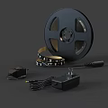 Black LED Strip Decorative Lights with Power Adapter and Cables for Home Decoration