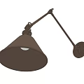 Modern Minimalist Wall Lamp With Adjustable Arm And Brown Lampshade Design