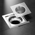 Stainless Steel Bathroom Floor Drain With Perforated Cover For Efficient Drainage