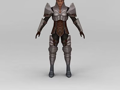 Technology Exhibition Hall Features Interactive Futuristic Armor Model With Detailed Design 3d model