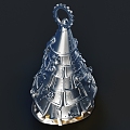 Steampunk Christmas Tree Metal Christmas Tree Evil Christmas Tree 3d model