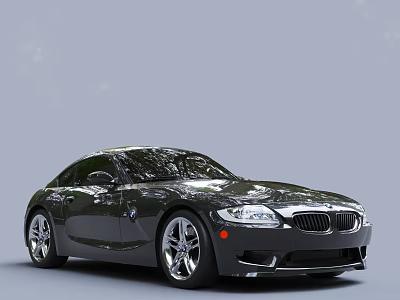 Black BMW Sports Car With Sleek Exterior Design And Alloy Wheels 3d model