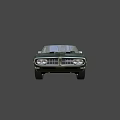 Classic Green Two Door Muscle Car With Sleek Body And Chrome Accents
