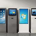 Inquiry machine all-in-one machine self-service machine ticket picking machine numbering machine advertising machine self-service machine terminal machine 3d model