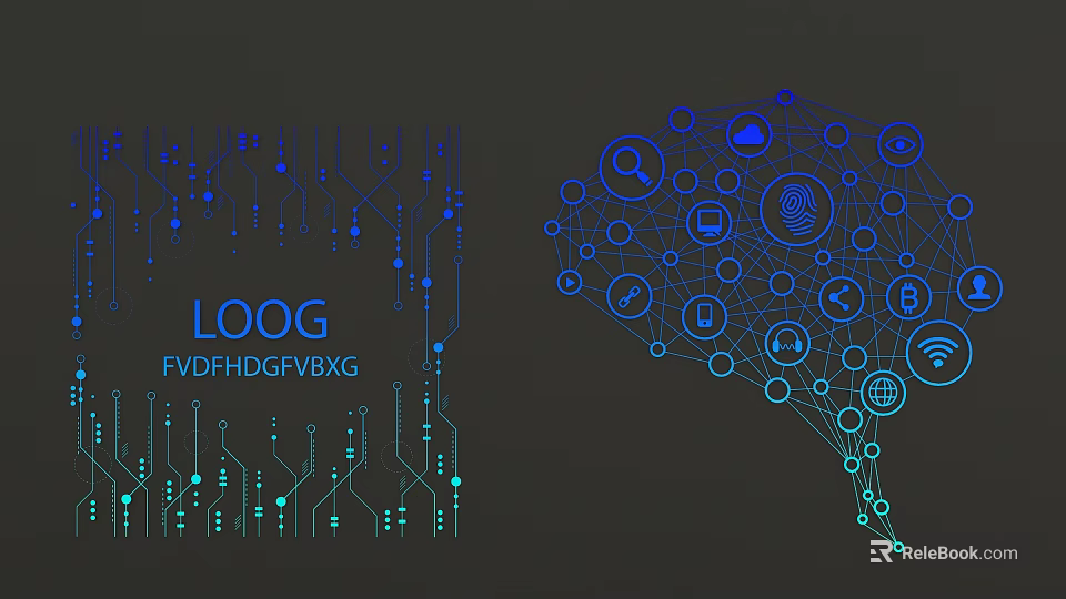 Innovative Decorative Lighting With Circuit Board Design And Tech Symbols 3d model 