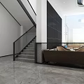 Company Lobby Front Office Reception Desk Reception Area Gate 3d model