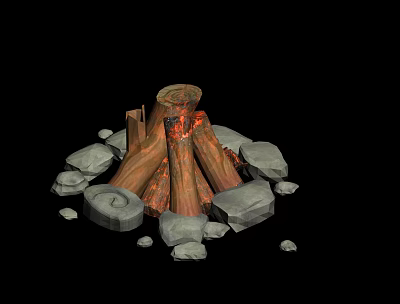 Torches in scenic spots 3d model Torches in scenic spots 3d model