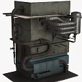Industrial Metal Pipes Structure With Multiple Connected Tubes And Equipment