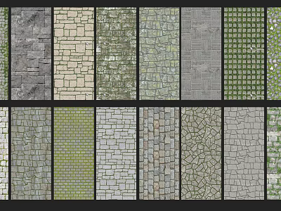 Modern pavement sketch outdoor landscape various styles ecological pavement 3d model